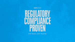Blue graphic tile with bold white text: “Regulatory Compliance Proven”. Subheading: “Stay Ready. Stay Trusted.”