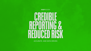 Green graphic with white text: