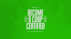 Green graphic with white text: