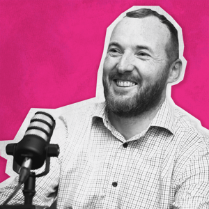 Mark Murphy, Director of Operational Excellence at Map Room, featured in a podcast-style promotional image focused on reducing cost and improving flow.